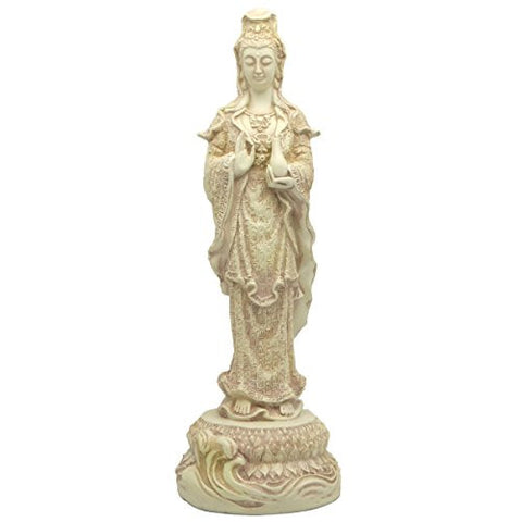 Kuan Yin With Vase Statue, 12.5 Inches Tall