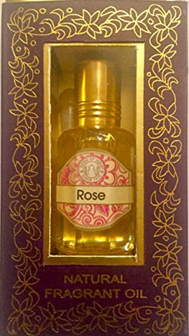 Natural Perfume Oils in 10 ml. Roll-On Glass Bottle - Rose