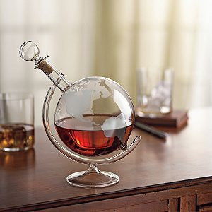 Etched Globe Spirits Decanter