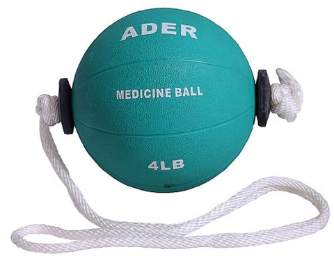 4lb Green Medicine Ball with Rope