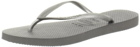 Havaianas Women's Slim Flip Flop,Grey/Silver,35/36 BR (5/6 M US)