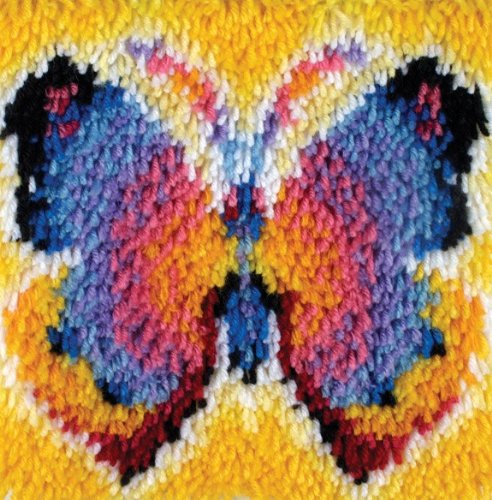 Wonderart - 12" x 12" Latch Hook Kit Papillon