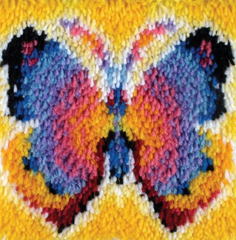 Wonderart - 12" x 12" Latch Hook Kit Papillon