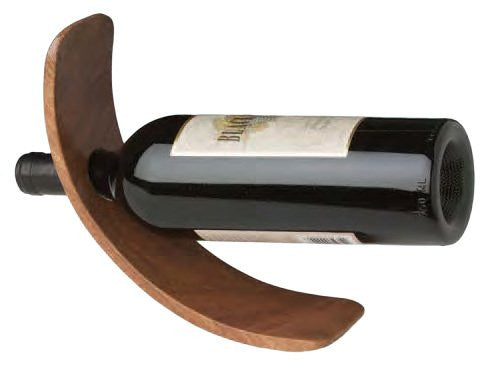 Curved Single Bottle Wood Stand