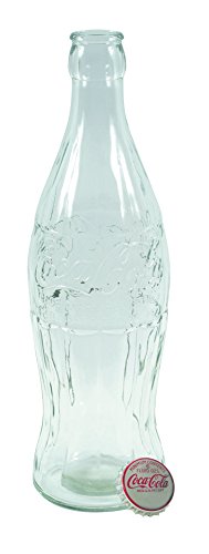 COCA-COLA GLASS CONTOUR BOTTLE BANK WITH METAL CAP (CLASSIC DESIGN) - 5.91" x 5.91" x 20"