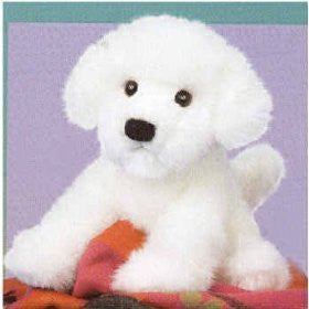 Plush Puff Ball Bichon Pup 12"