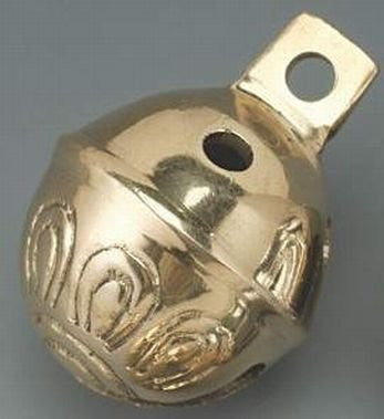 Brass Sleigh Bells - Polished Brass, 1.5"