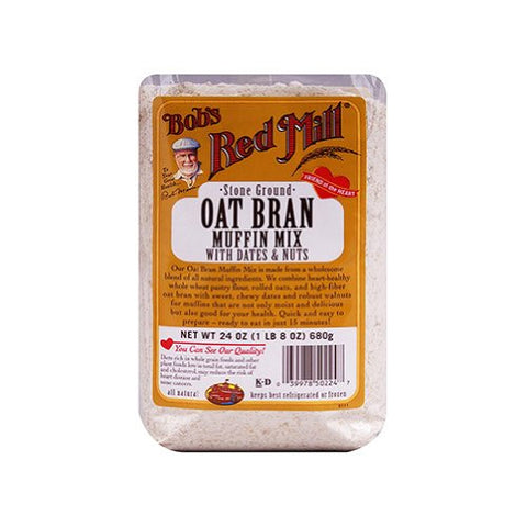 Bobs Red Mill Muffin Mix Oat Bran & Date Nut 24.0 OZ