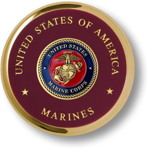 Marine Corps Seal Brass Coaster