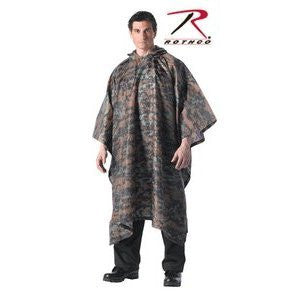 G.I. Type Woodland Digital Camo Rip-Stop Poncho