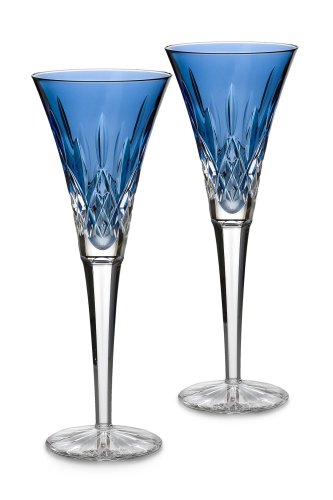 Lismore Sapphire Toasting Flute Pair  (not in pricelist)