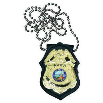 Recessed Shield Badge Holder, Black