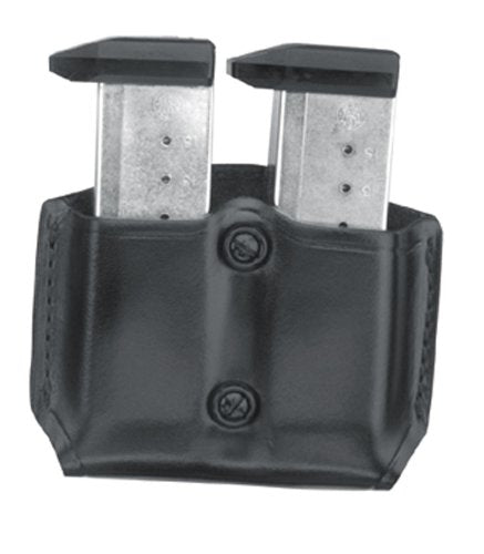 Double Mag Case with Belt Loop, Black,  Plain Finish, Fits Most Beretta, Colt, Hk , Kimber, Sig, Ruger Sw Mp, Springfield, Taurus 24/7, Wilson
