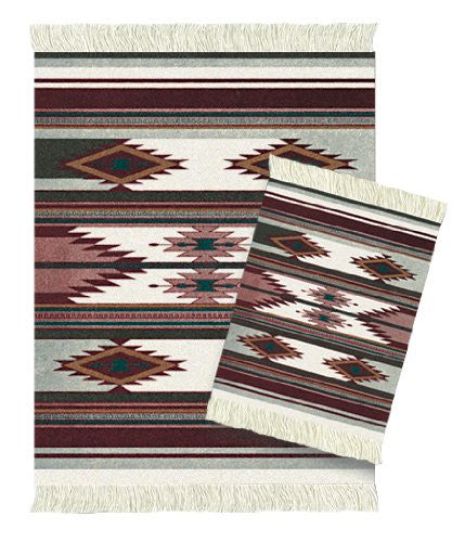 Earthtone Southwest MouseRug and CoasterRug Set