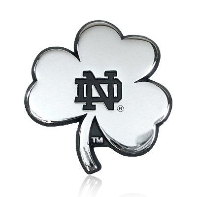 University of Notre Dame Chrome Auto Emblem (Shamrock)