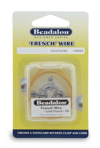 French Wire, 0.6 mm (,024 in), Gold Color, 1 m