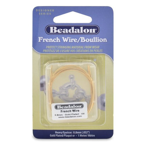 French Wire, 0.8 mm (.032 in), Gold Color, 1 m