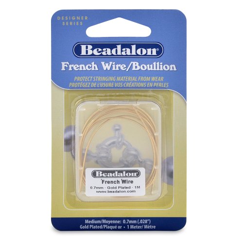 French Wire, 0.7 mm (.028 in), Gold Color, 1 m
