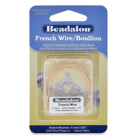 French Wire, 0.7 mm (.028 in), Gold Color, 1 m