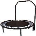 Hard-Bounce Non-Folding Rebounder, Black and 
Stabilizing Bar (Black)