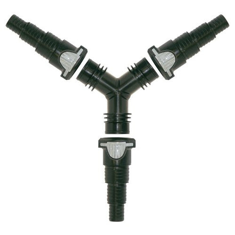 LAGUNA WATER GARDEN Y CONNECTOR BLACK 1.5 INCH