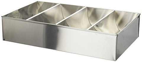 Cutlery Bin, 4 Compartment, S/S
