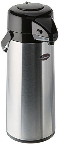 2.5L Glass Lined Airpot w/Push Button Top, S/S Body