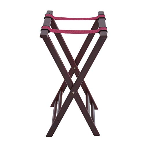 Folding Tray Stand, 32"H, Mahogany