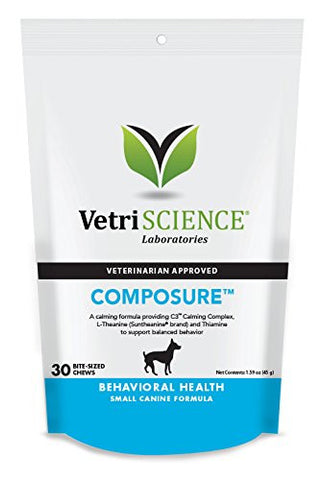 Vetri-Science Composure Small Canine, 30 Mini Bite-Sized Chews