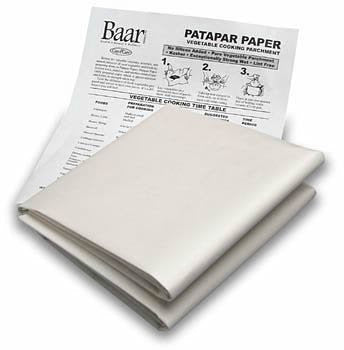 Patapar Paper, Cooking Parchment 24" x 24", 6 Sheets