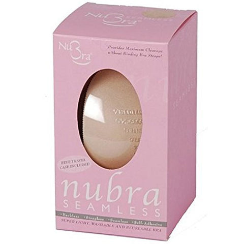 Nubra Seamless Super Light Adhesive Bra, D Cup, Nude