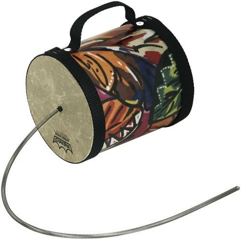 Spring Drum, 5" Diameter, 5" Length, Fabric Tropical Leaf