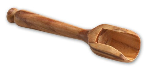 Bérard Mini Salt Shovel (Long Handle), 3.5" Olive Wood