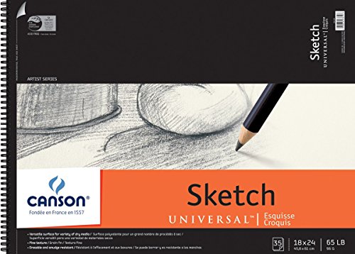 Canson Universal Spiral Sketch Book 18"X24", 35 Pages