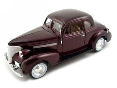 Motormax Premium American - Chevrolet Coupe Hard Top (1939, 1/24 scale diecast model car, Burgundy)