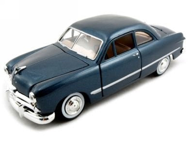 Motormax Premium American - Ford Coupe Hard Top (1949, 1/24 scale diecast model car, Blue)