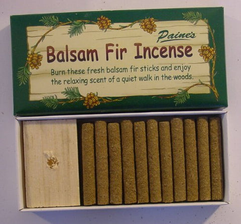 24 Balsam Fir Incense Sticks and Holder, 2" Long