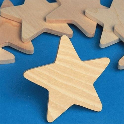 Unfinished Wooden Stars, 3.75" (Pack of 25)