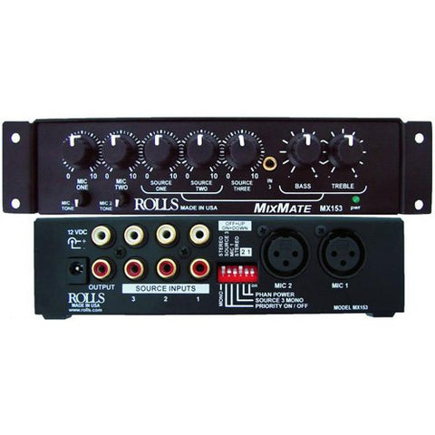 Mix Mate 1/2 Rack Mic/Source Mixer