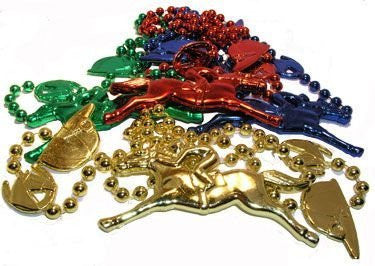 Horse and Jockey Metallic Beads