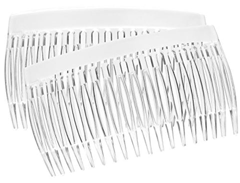 18 Tooth French Side Comb Pair - Clear