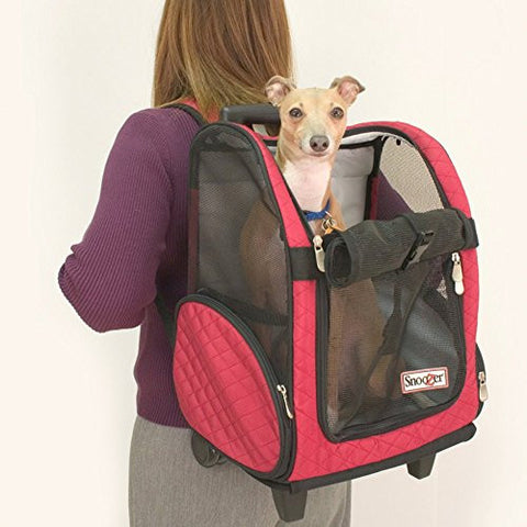 Roll Around Travel Pet Carrier, Large-Red