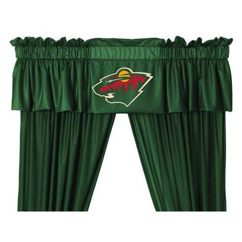 VALANCE Minnesota Wild - Color Dark Green -  Size 88x14