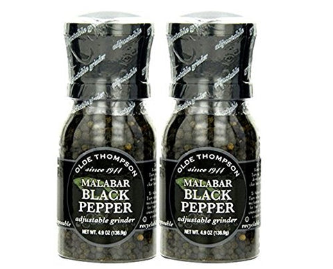 Disposable Grinders, Malabar Black Pepper, 4.9 oz