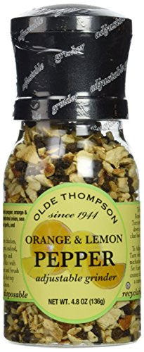 Disposable Grinders, Orange and Lemon Pepper, 4.8 oz