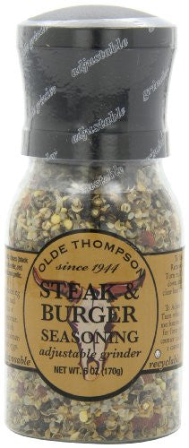 Disposable Grinders, Steak and Burger Seasoning, 6 oz