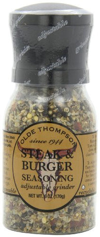 Disposable Grinders, Steak and Burger Seasoning, 6 oz