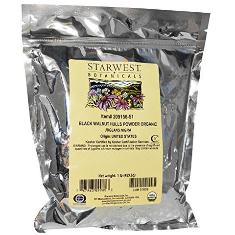 Black Walnut Hull Powder Org, 1 Lb
