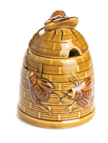 Ceramic Honey Pot with Bee Design, 10 Oz. Pot - 1 Each