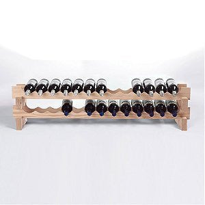 26 Bottle Stackable Wine Rack Kit -Natural